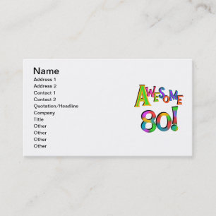 Carte De Visite Super 80 T-shirts et cadeaux d'anniversaire