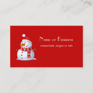 Carte De Visite Super Christmas Snowman Professional