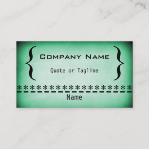 Carte de visite Super Grunge, Vert