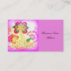 Carte De Visite super palmier rose hippie