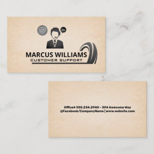 Carte De Visite Support client   Centre d'appel technique   Graphi
