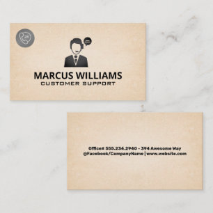 Carte De Visite Support client   Centre d'appel technique   Logo t