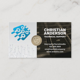 Carte De Visite Support technique   Micropuce   Centre d'appels