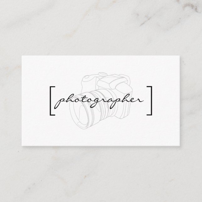 Carte De Visite Supports / Photographe (Devant)