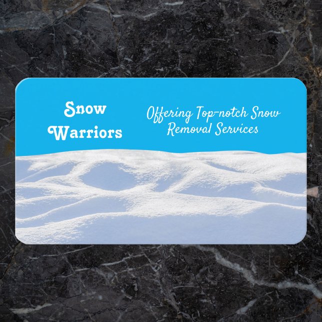 Carte De Visite Suppression de neige (Snow Removal Business Card)