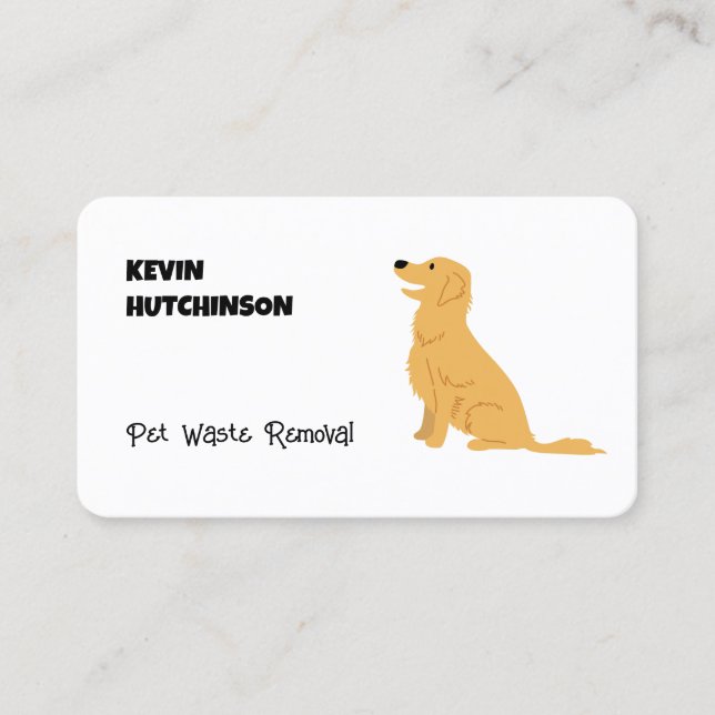 Carte De Visite Suppression des déchets d'animaux domestiques (Devant)