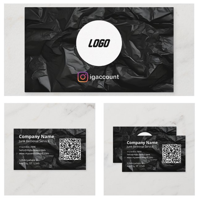 Carte De Visite Suppression du bloc noir (Black Junk Removal Business Card
)