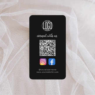 Carte de visite sur les médias sociaux | Code QR I