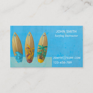 Carte De Visite Surf professeur de surf Instructeur freelance