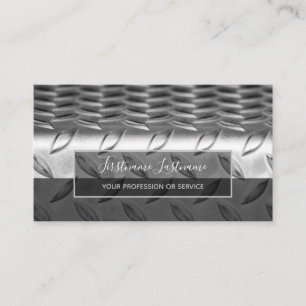 Carte De Visite Surface abstraite de plaque en diamant inoxydable