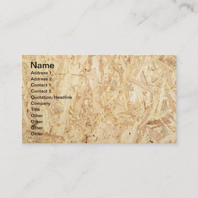 Carte De Visite Surface du carton (Devant)