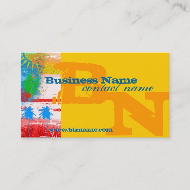 Carte de visite surfant de couleur multi (Devant)