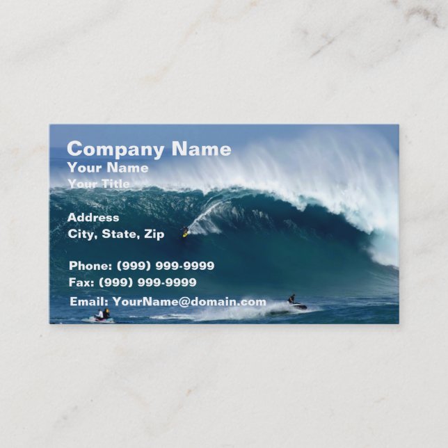 Carte De Visite Surfer en Hawaï 2 (Devant)