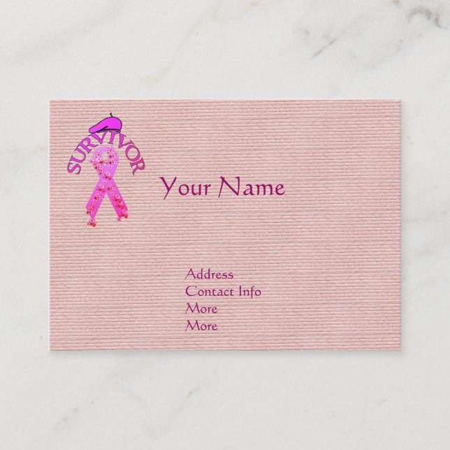 Carte De Visite Survivant de cancer du sein (Devant)