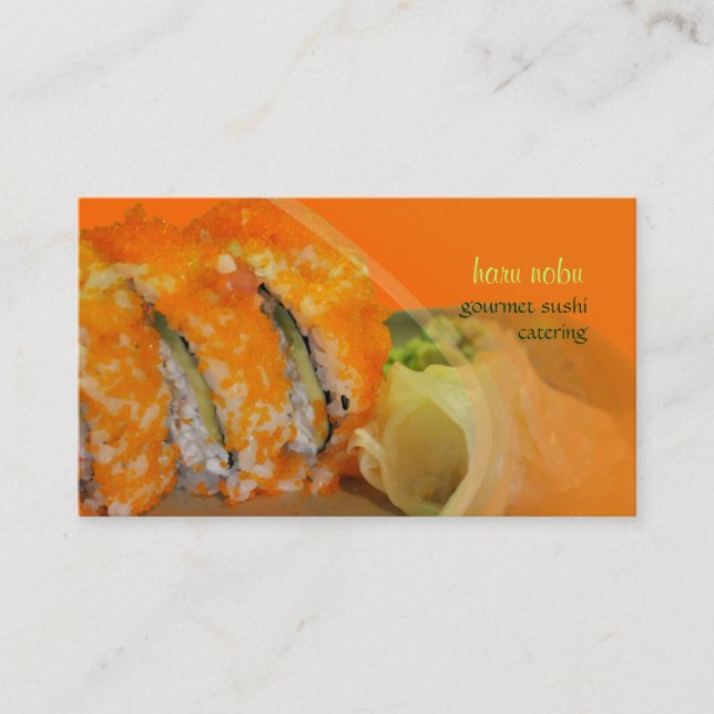 Carte De Visite Sushi Masago encrusté de PixDezines (Devant)