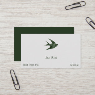 Carte De Visite Swallow (style Letterpress)