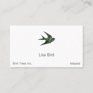 Carte De Visite Swallow (style Letterpress)