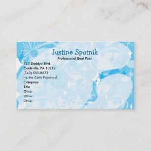 Carte De Visite Swanky Blue Fifties Art Motif classique