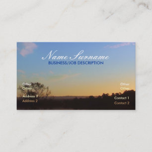 Carte de visite Sweet Dusk Skies