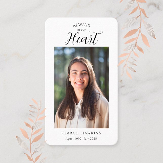 Carte De Visite Sweet Funeral Photo Sympathy  (Créateur téléchargé)