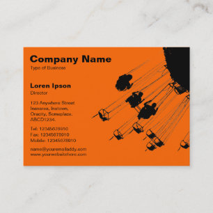 Carte De Visite Swings and Roundabouts v2 - Orange