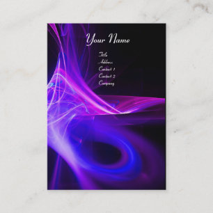 Carte De Visite SWIRL 2 MONOGRAM Vibrant noir rose bleu