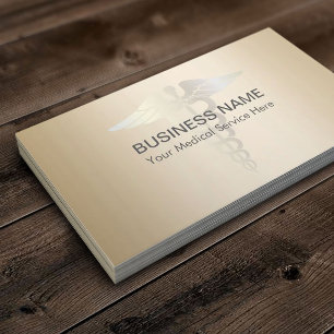 Carte De Visite Symbole Caduceus Médicale Classy Gold Professional
