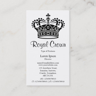 Carte De Visite Symbole couronne 02 - Noir