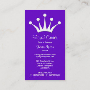 Carte De Visite Symbole de couronne - Violet 6600CC (Or)