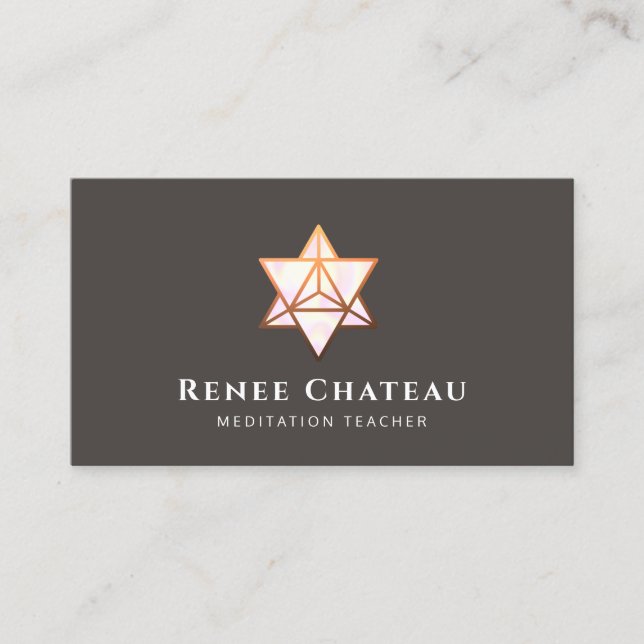 Carte De Visite Symbole de géométrie sacrée Merkaba (Devant)