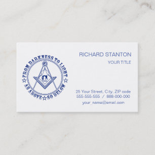 Carte De Visite Symbole de la franc-maçonnerie