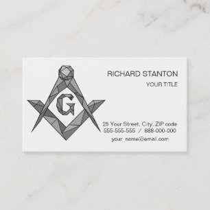 Carte De Visite symbole de la franc-maçonnerie en origami