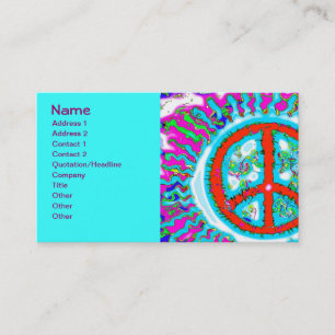 Carte De Visite SYMBOLE DE LA PAIX TRIppY Abstrait