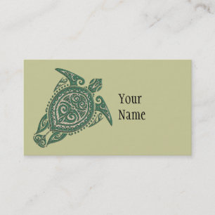 Carte De Visite Symbole de la tortue de mer chamanique + vos idées