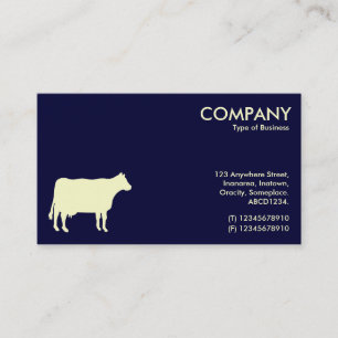 Carte De Visite Symbole de la vache crémeuse - Deep Navy 00033