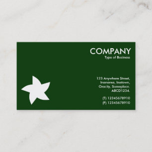 Carte De Visite Symbole de l'étoile tournante - Vert foncé 003300