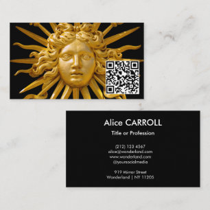 Carte De Visite Symbole de Louis XIV le Roi Soleil - Code QR