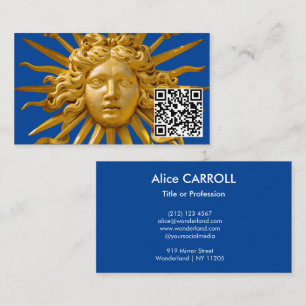 Carte De Visite Symbole de Louis XIV le Roi Soleil - Code QR