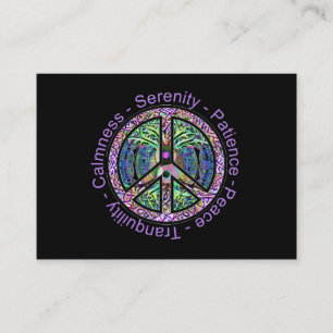 Carte De Visite Symbole de paix avec la paix, harmonie, équilibre