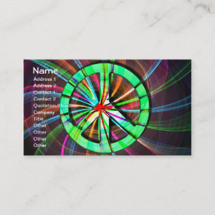 Carte De Visite SYMBOLE DE PAIX DE TRIPINE PsychÉLIQUE