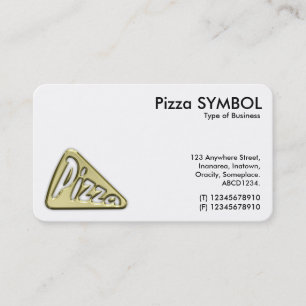 Carte De Visite Symbole de pizza d'or