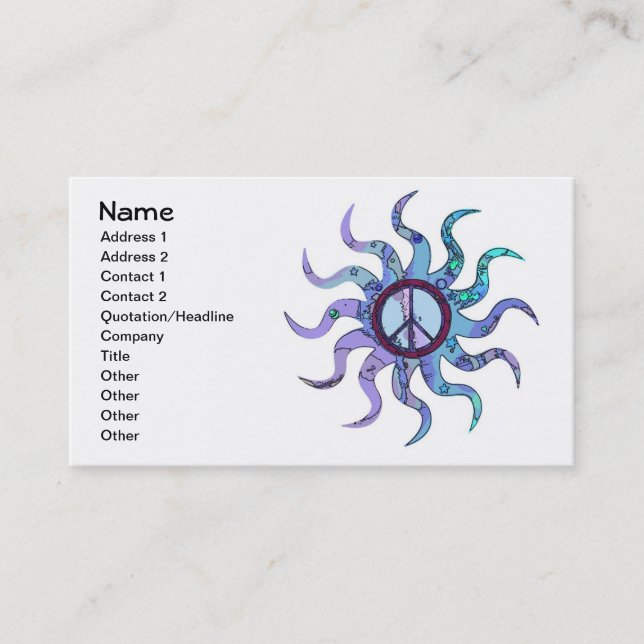 Carte De Visite SYMBOLE DE PLEINE PLEINE CLAIR Super DE TRIppY (Devant)