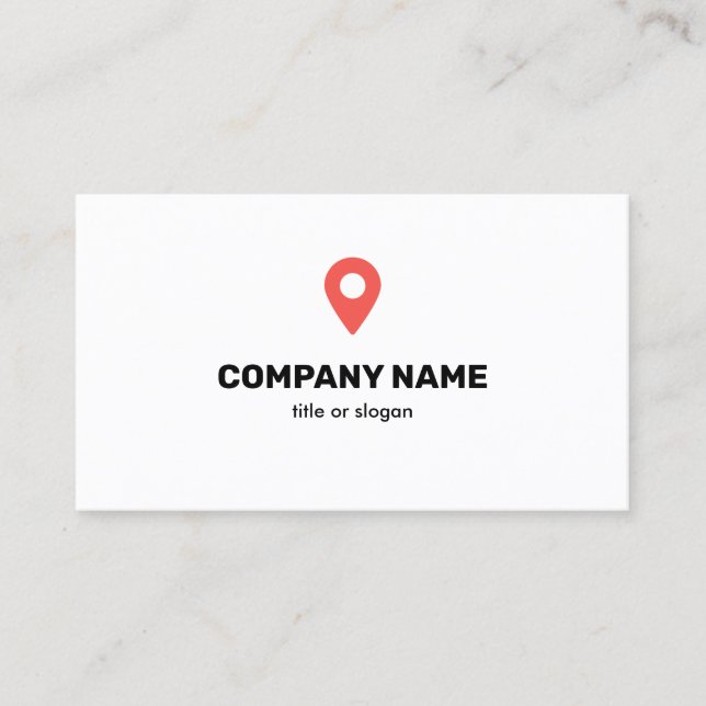 Carte De Visite Symbole de recherche de l'emplacement de la broche (Devant)