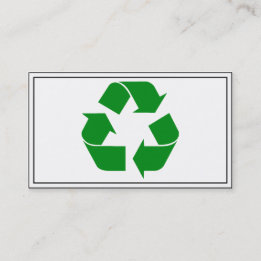 Carte De Visite Symbole de recyclage - Vert