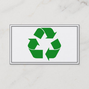 Carte De Visite Symbole de recyclage - Vert