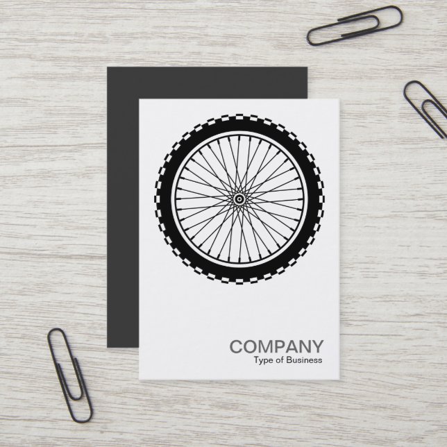 Carte De Visite Symbole de roue VTT (Devant/Arrière en situation)