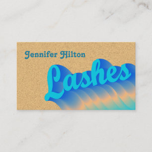 Carte De Visite Symbole des cils colorés rétro branchés funky aprè