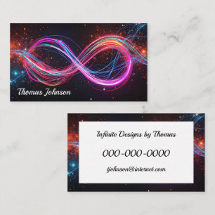 Carte De Visite Symbole d'infinité du concepteur Neon