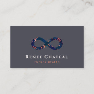 Carte De Visite Symbole d'infinité étincelante guérisseur d'énergi