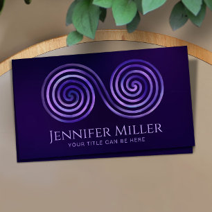 Carte De Visite Symbole double spirale - Flux de lavande